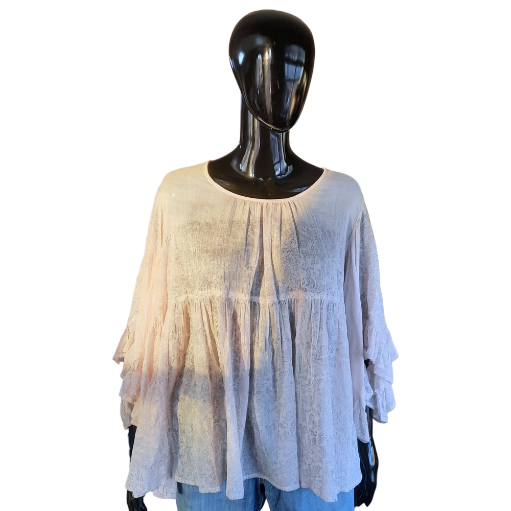 ivy jane Boho Novelty Top | Light Pink | Size XL - Picture 11 of 15